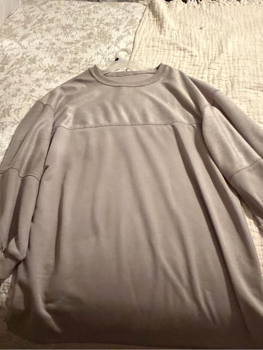 Oversized Beige Crewneck Sweatshirt